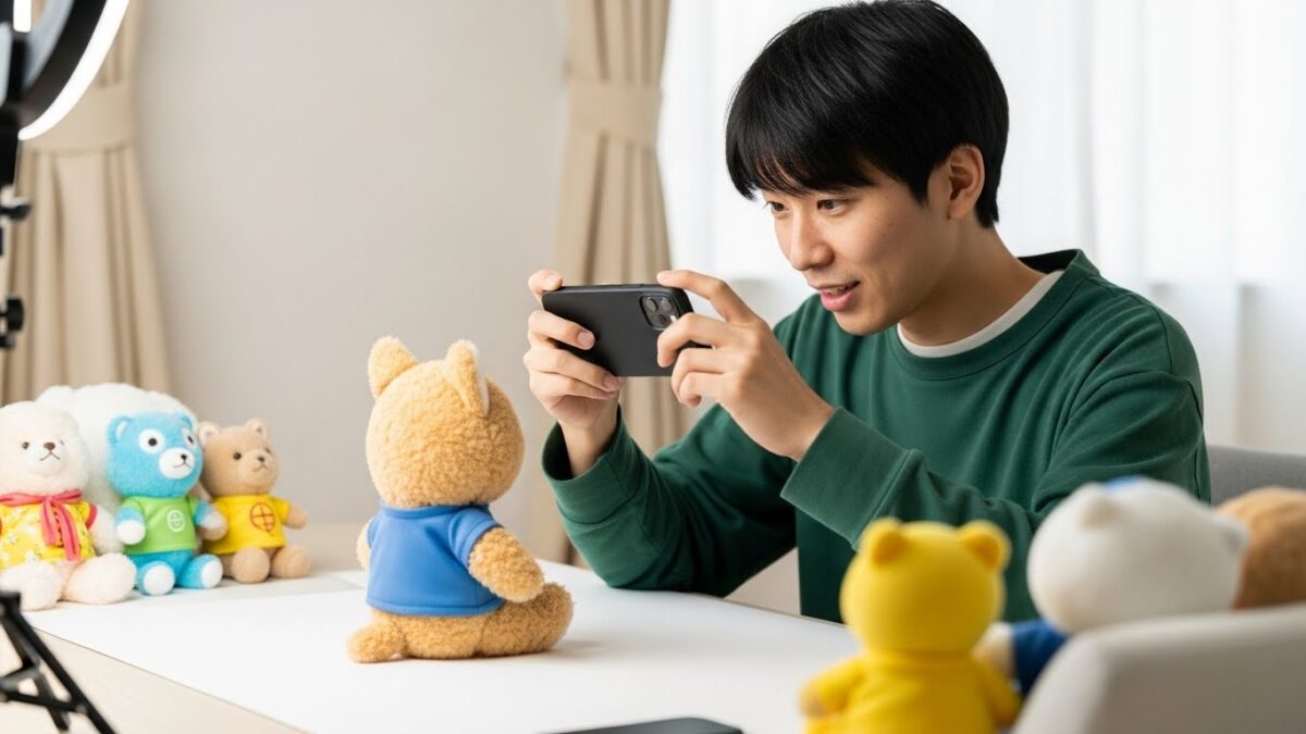 ぬいぐるみを綺麗に写真に撮る方法