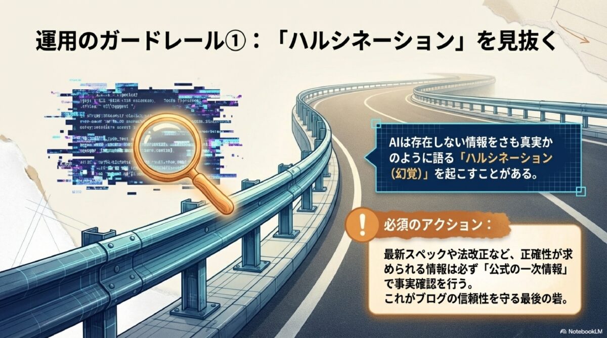 運用ガードレール①：「ハルシネーション」を見抜く