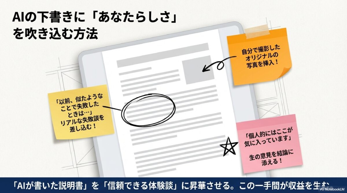 AIの下書きに「あなたらしさ」を吹き込む方法