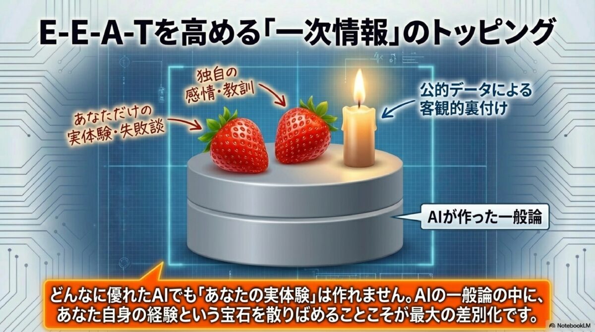 E-E-A-Tを高める「一次情報」のトッピング