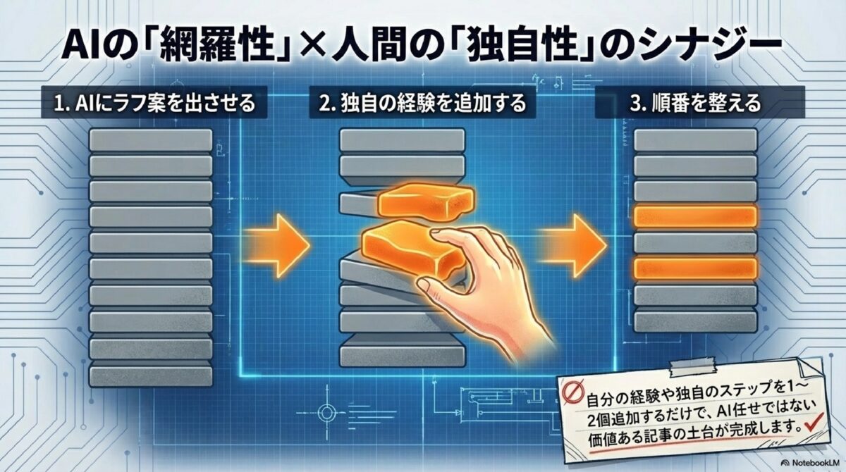 AIの「網羅性」×人間の「独自性」シナジー