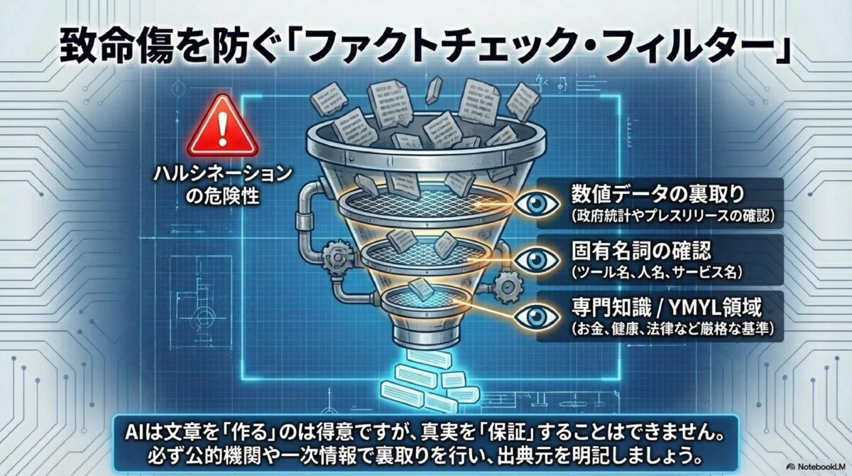 致命傷を防ぐ「ファクトチェック・フィルター」